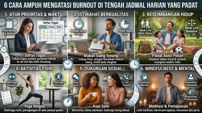 6 Cara Ampuh Mengatasi Burnout di Tengah Jadwal Harian yang Padat