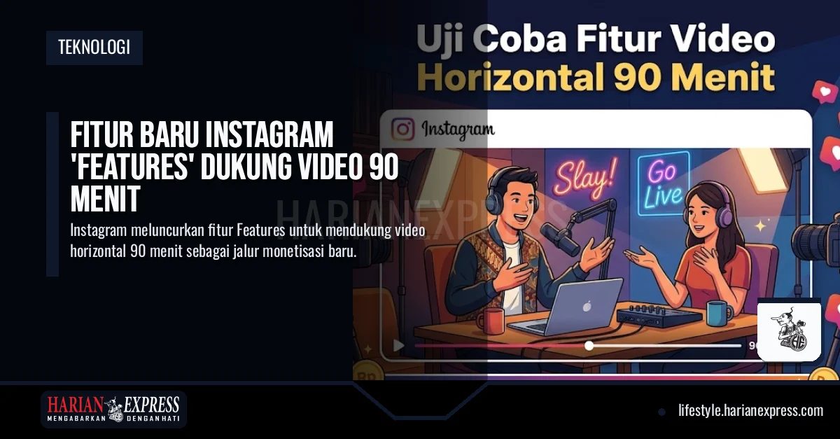 Fitur Baru Instagram ‘Features’ Dukung Video 90 Menit